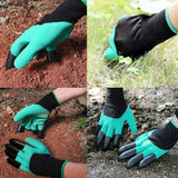 Outdoor Digging Planting Weeding Garden Gloves With Claws 1 Pair