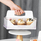 10PCS Clear Cupcake Box Portable Holder Muffin Egg Tart Cake Baking Packaging