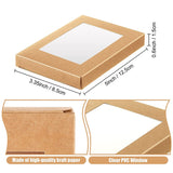 50PCS  Window Clear PVC Packaging Flat Blank Box