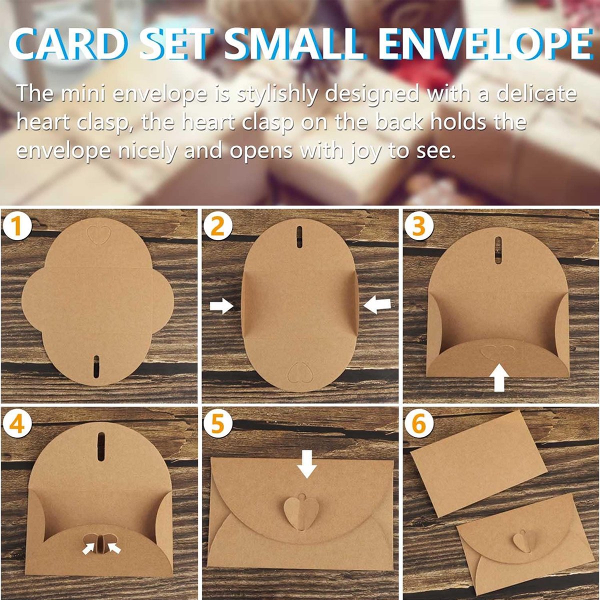 Kraft Paper Envelope 100PCS Birthday Wedding Blessing Card