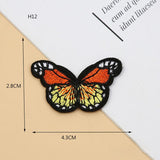 20PCS Colourful Butterfly Applique Lace Trims Sewing Embroidery Craft Patch Sew