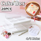 Pastry Packing Small Cake Box With Clear Lids For Donut Mousse Puffs 20pcs