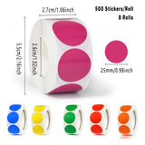 8 Rolls Colored Polka Dot Labels Round Seal Stickers Marking Round Sticker Set