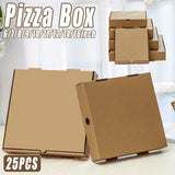 Pizza Box Kraft Corrugated Cardboard 25-100PCS