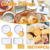 Waffle Cookie Cutters Stamp Set 4PCS