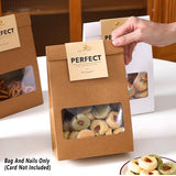 Snowflake Crisp Packaging Bag Candy Self-supporting Bag Kraft Paper Bag Window Nougat Candy Biscuit Bag