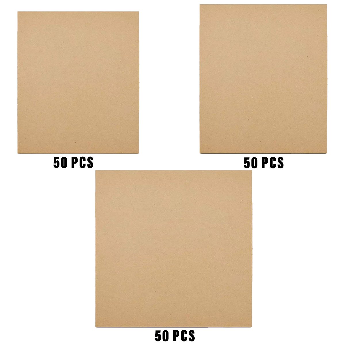 Three-layer Corrugated Cardboard Sheets 50PCS