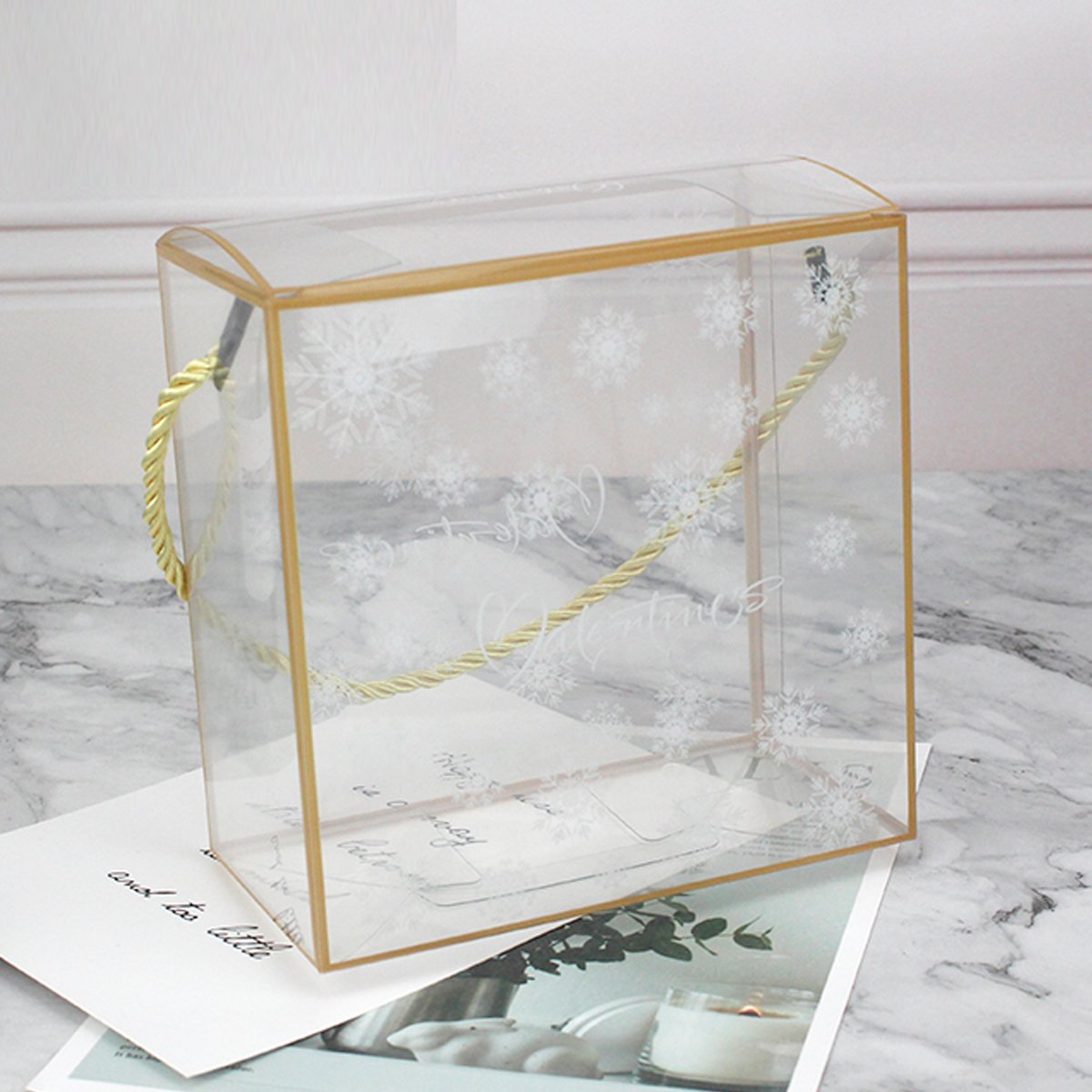 PET Plastic Candy Boxes with Handles Clear Display 20pcs