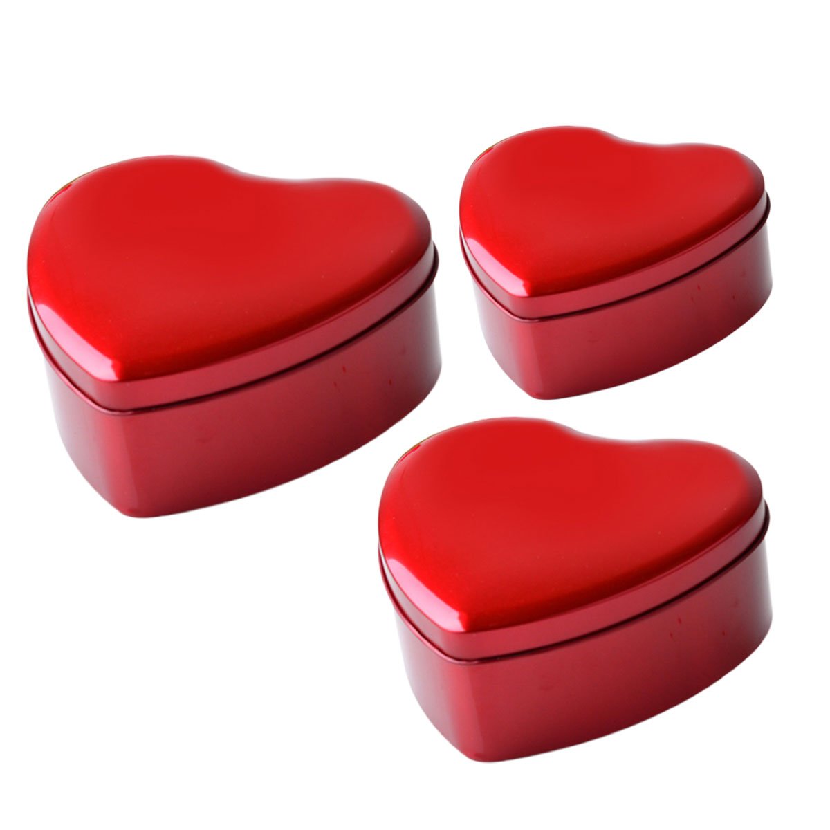 Love Square Tinplate Box Red 10PCS