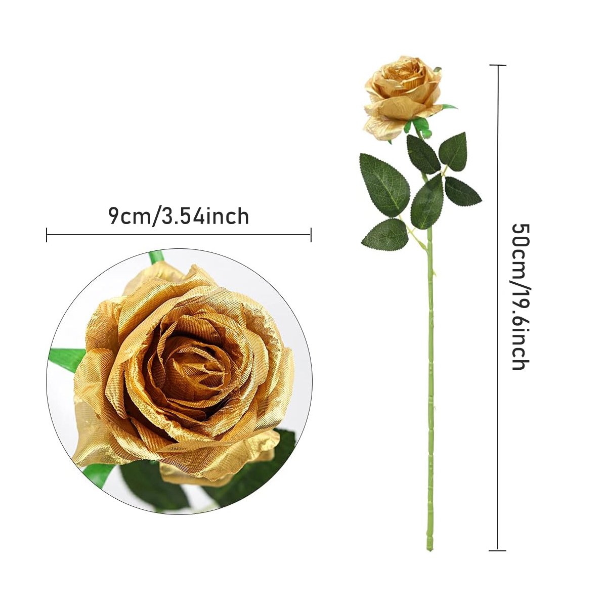 10pcs Artificial Silk Simulation Rose Flowers