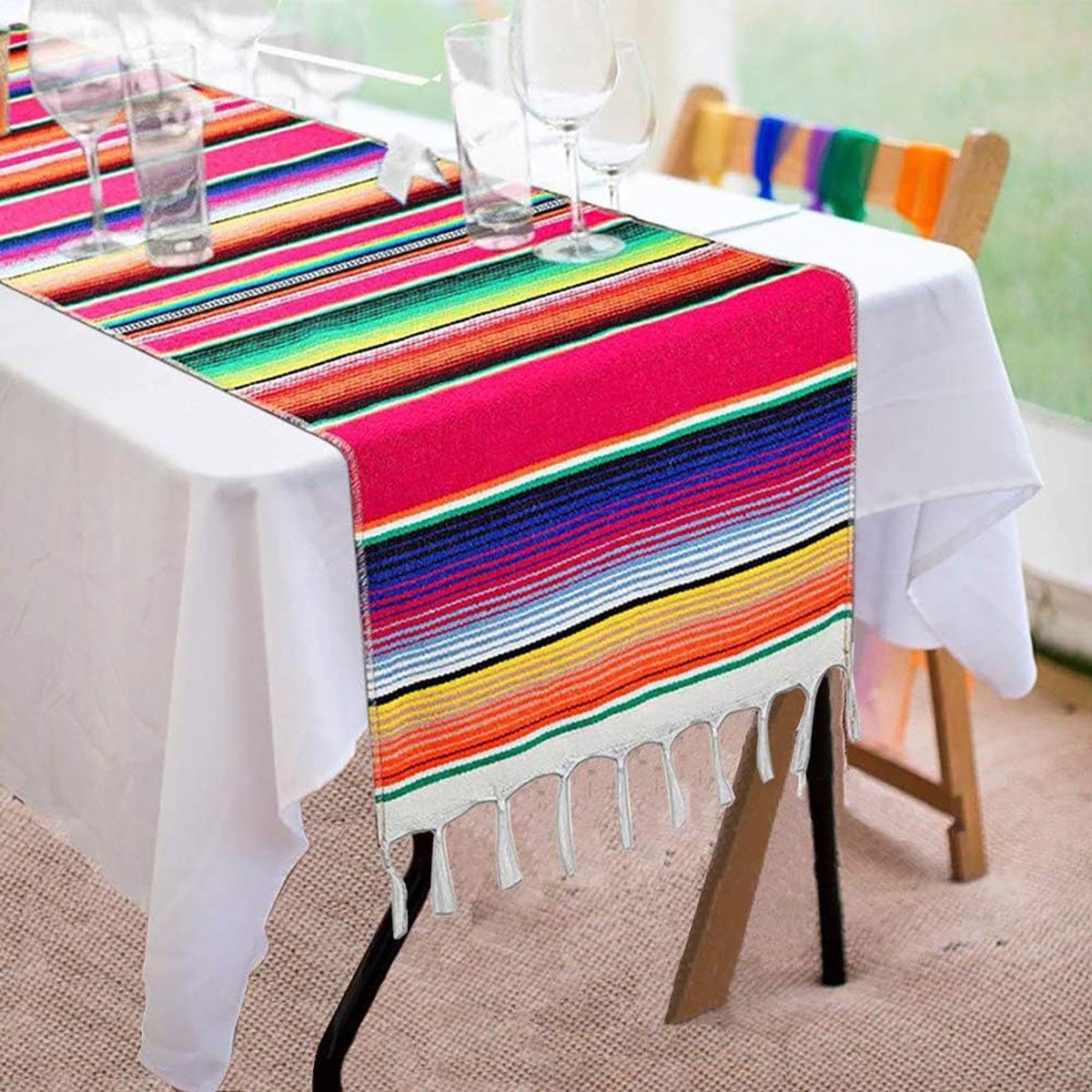 Woven Blanket Tablecloth 6Colours 1PC