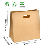 Kraft Paper Tote Bag Takeaway Bag 50PCS