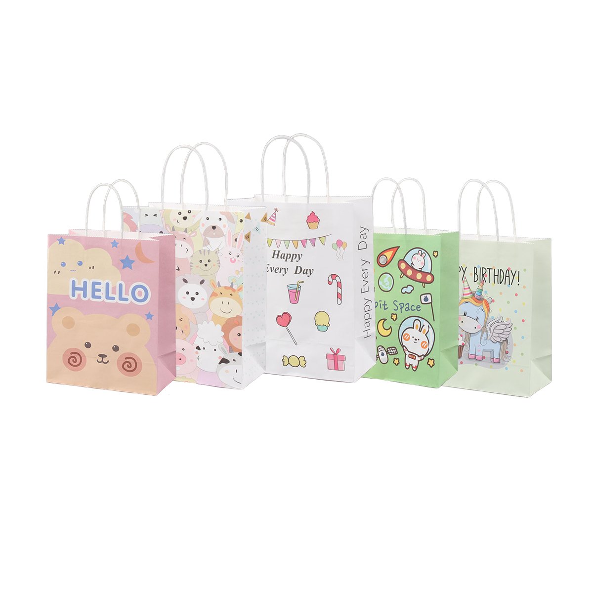 Brighten Your Gifts with Colourful Cartoon Kraft Paper Bags
