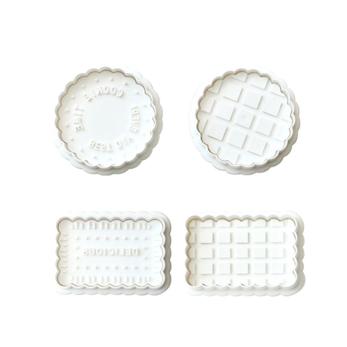 Waffle Cookie Cutters Stamp Set 4PCS