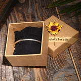 Durable Kraft Paper Sunflower Gift Boxes for Jewelry Packaging 50pcs