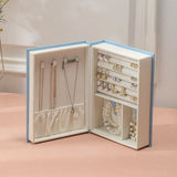 Creative Jewelry Box Earrings Ring Necklace Collocative Book PU