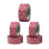 Packing Tape with Heart Print BOPP Strong Adhesive 5 Rolls