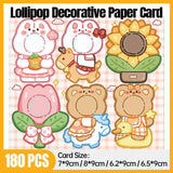 Cartoon Pattern Children's Lollipop Decorative Paper Card