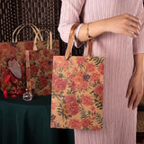 High-quality Kraft Vintage Paper Bags with Handles for Gifts 10pcs