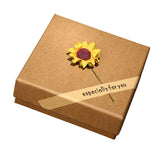 Durable Kraft Paper Sunflower Gift Boxes for Jewelry Packaging 50pcs