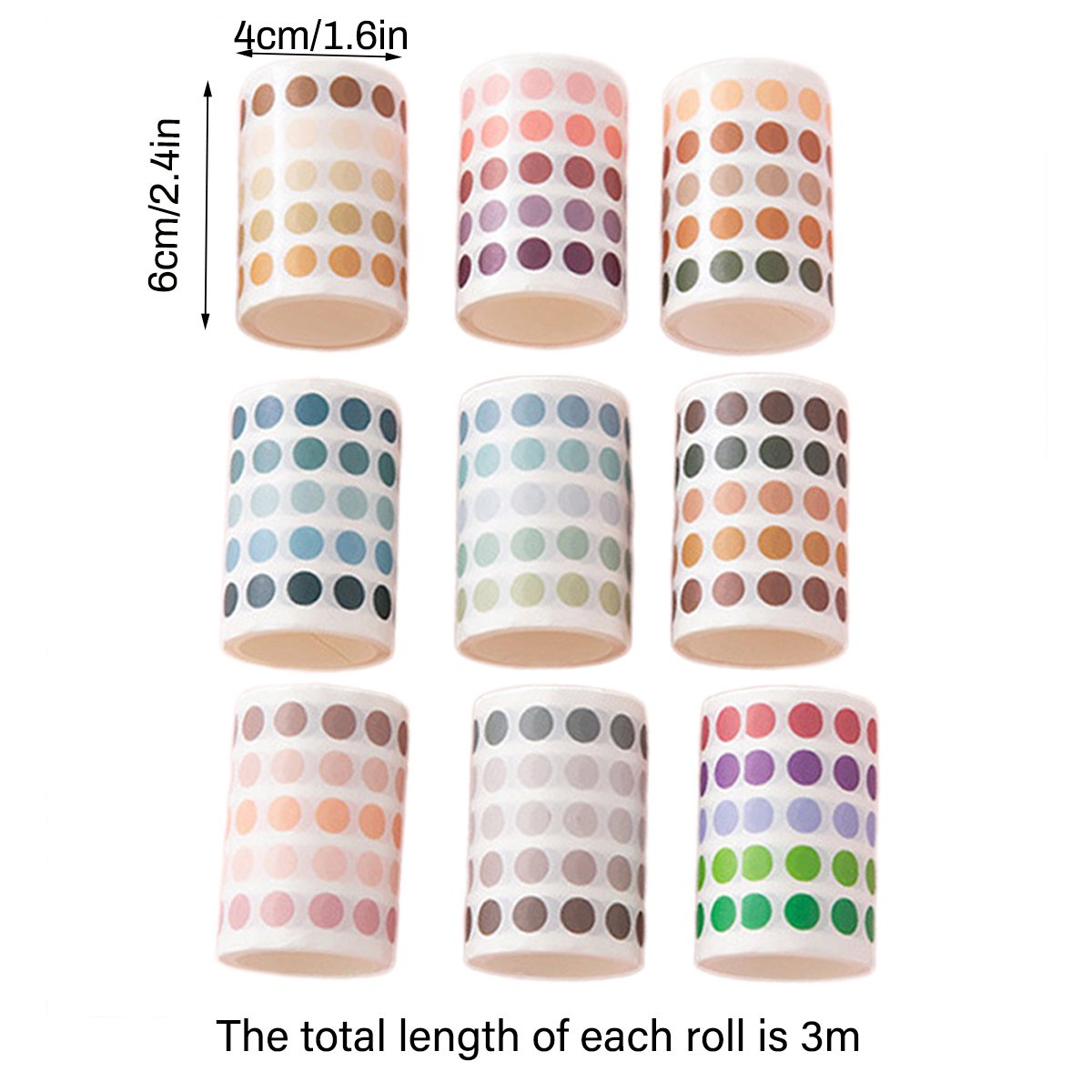 Dot Series And Paper Tape 9PCS