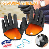 Fisherman Pro Fishing Glove With Magnet Release Catch Anti-slip Cut Resistant 1 Pair