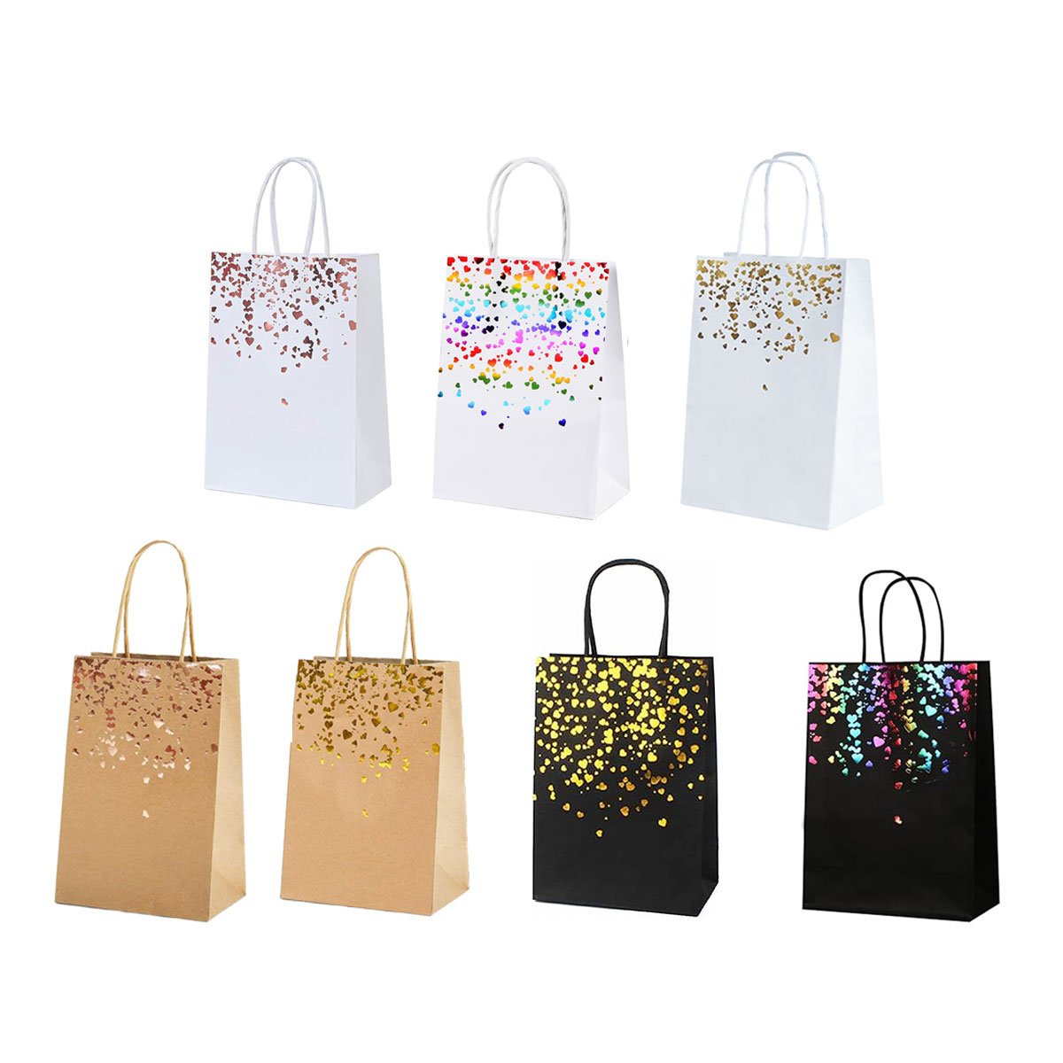 Party Kraft Paper Bronzing Small Love Gift Bag Candy Bag In Wholesale