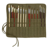 Roll Up Paint Brush Holder Canvas Bag Draw Storage Case Organizer