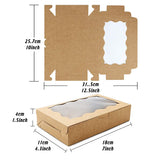 These rectangular kraft paper window boxes are the ideal packaging solution for cakes, pastries, and gifts.