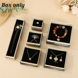 High-Quality Paper Vintage Lotus Jewelry Boxes with Velvet Lining 50pcs