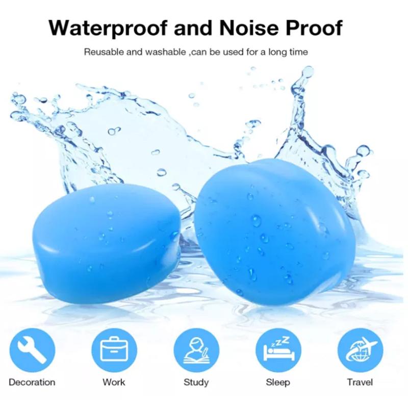 6PCS Soft Silicone Ear Plugs Comfortable Adjustable Sleep Anti Snore Moldable