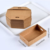 Kraft Paper 50PCS Trays Food Packing  Boxes