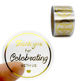 2pcs Round Thank You Stickers Adhesive Labels