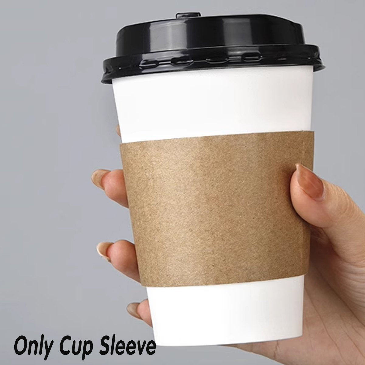 Disposable Kraft Paper Coffee Cup Sleeves 200PCS