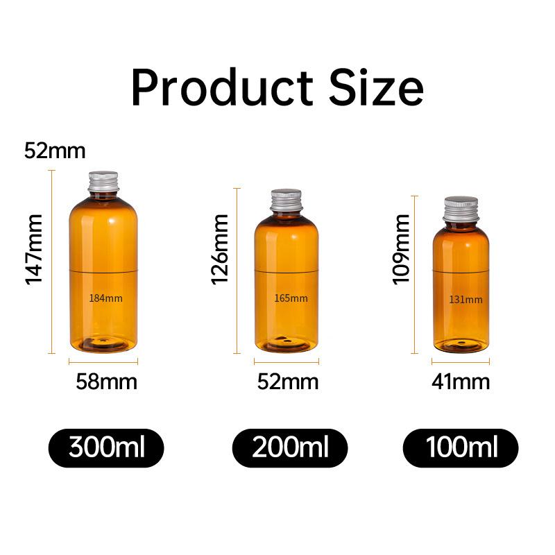 High-Quality PET Plastic Bottles with Aluminum Caps for Cosmetics 20pcs