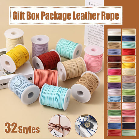 32 Colours Leather Rope Gift Box Packaging Belt