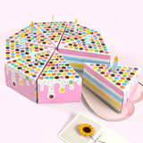 Add a touch of sweetness to your next celebration with these adorable triangular cake-shaped candy boxes.