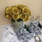 10pcs Artificial Silk Simulation Rose Flowers