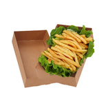 Enhance your food presentation with this Set of 50 Disposable Kraft Paper Lunch Boxes