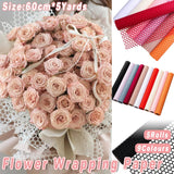 Mesh Bouquet Wrapping Paper Durable Floral Gift Material 5 Rolls