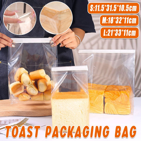 50PCS Resealable Clear Food Storage Bags