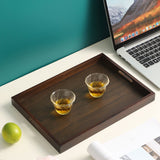 Japanese Style Bamboo Tea Tray Walnut Color Simple Household