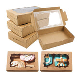 These rectangular kraft paper window boxes are the ideal packaging solution for cakes, pastries, and gifts.