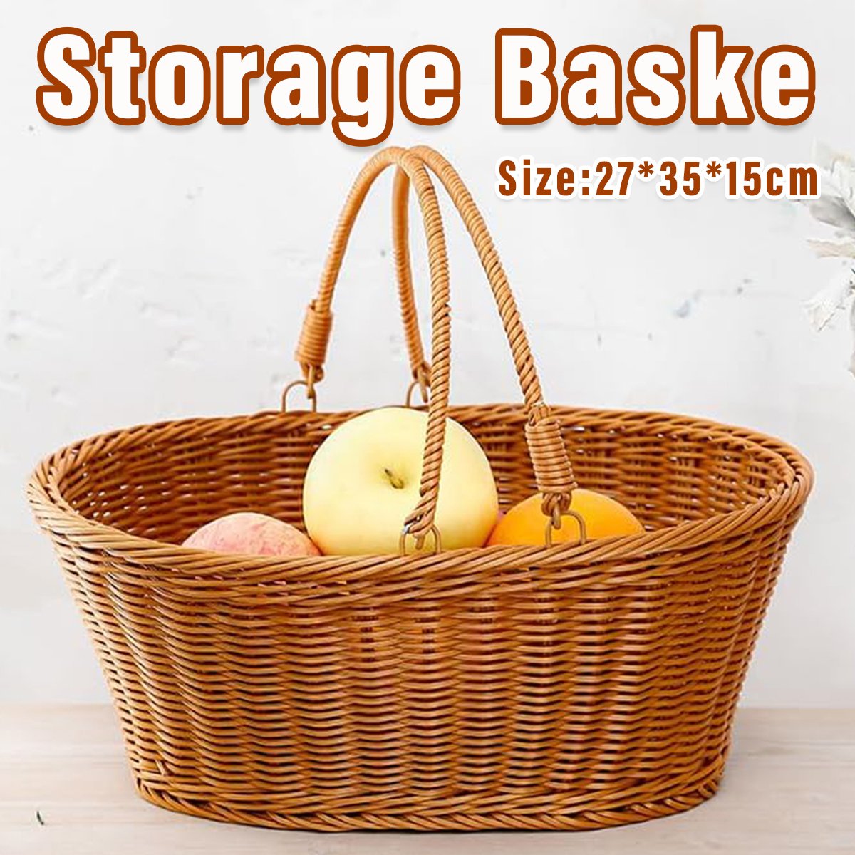 Rattan Picnic Woven Basket 1PC