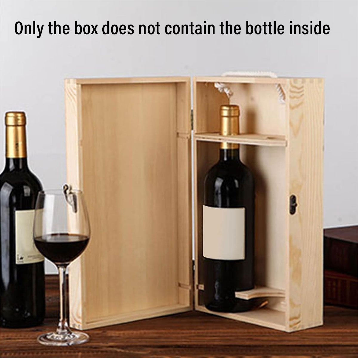 Red Wine Wooden Gift Box 6PCS Clamshell