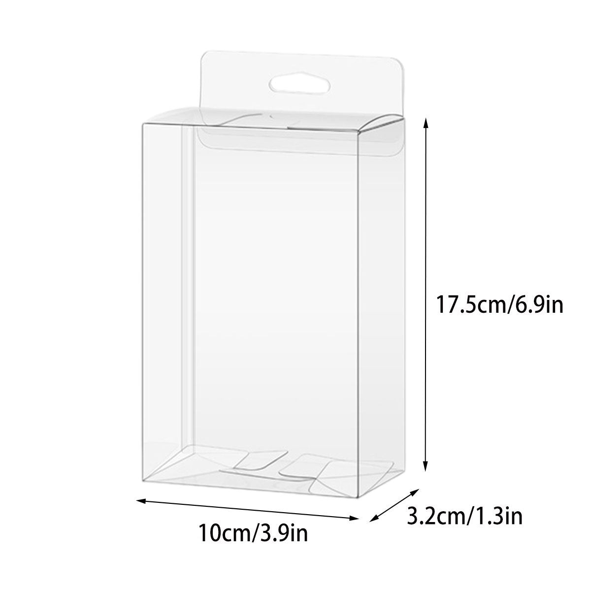 Transparent PVC Hook Gift Boxes 50PCS