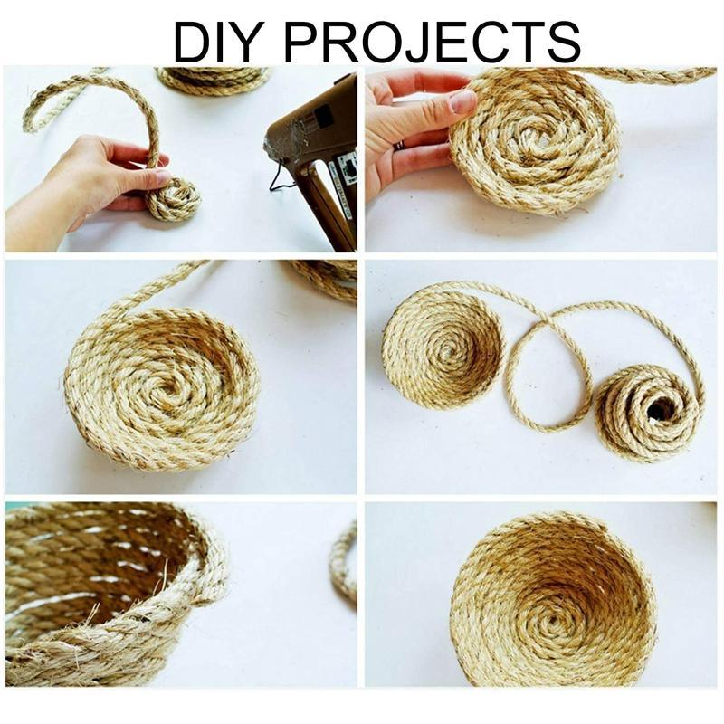 Durable jute rope for crafting and heavy-duty use