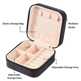 Compact and elegant travel jewelry case with multiple compartments