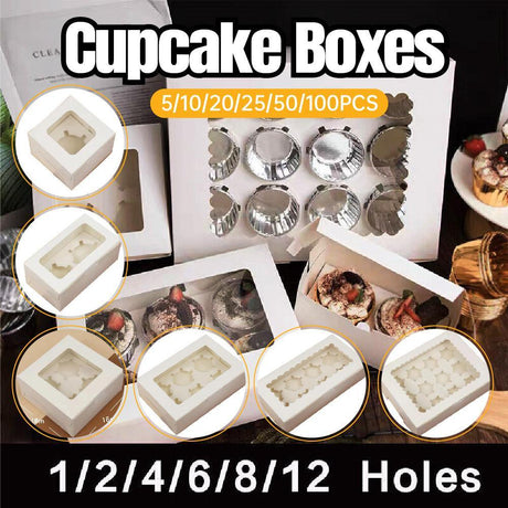 Durable and clear cupcake containers for transporting and storing cupcakes