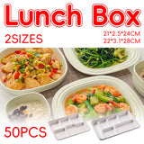 Disposable Compartment Lunch Box Biodegradable 800ml 1200ml